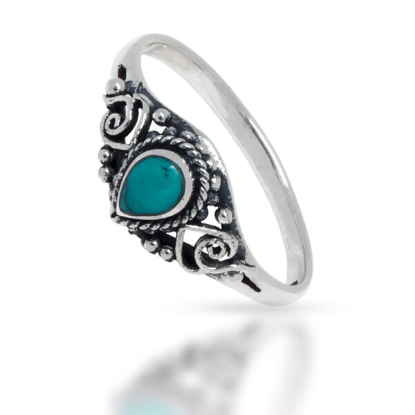 925 Sterling Silberring - "Lacrima" Perlmutt 57 (18,1 Ø) 8,0 US