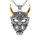 Edelstahlanhänger - Yokai Maske - Bicolor (Stahl/PVD-Gold) - 45 mm