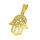 Stainless steel pendant - Hand of Fatima with ornaments