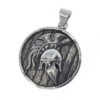 Stainless Steel Pendant - Spartan Helmet