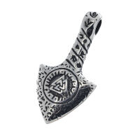 Stainless steel pendant - arrowhead with triskele
