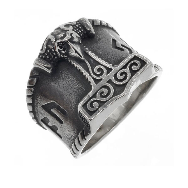 Stainless steel ring-Mjolnir