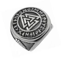Stainless steel ring-Valknut