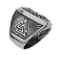 Stainless steel ring-Valknut