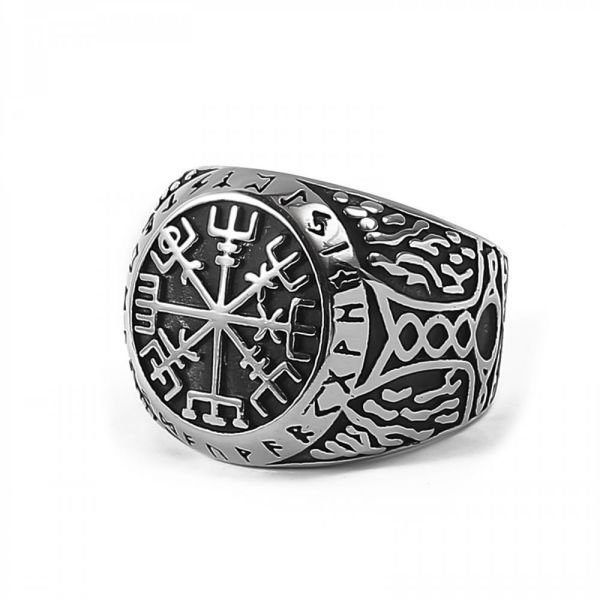 Stainless steel ring-Vegvisir