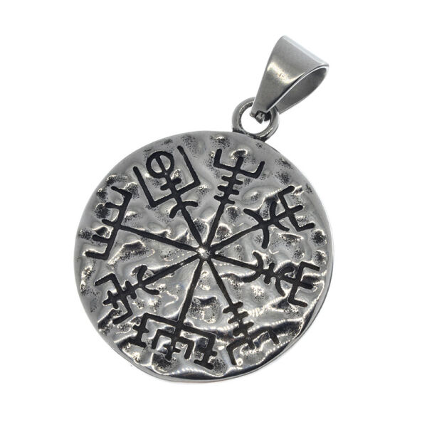 Stainless steel pendant - Vegvisir