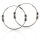 Bali Hoop Earrings in 925 Sterling Silver – Side Beads and Braided Rings (Pair)