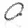 Stainless steel bracelet with round pendant - 19 cm