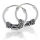 925 Sterling Silver Bali Creoles - "Bumila" 14mm