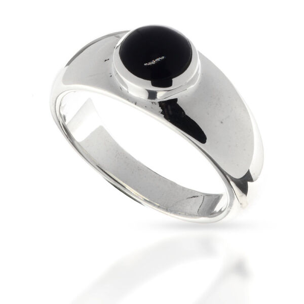 925 Sterling Silberring - Mit einem Stein aus Onix 53