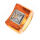 Acrylring mit 925 Sterling Silber und Zirkonia Orange 52 (16,6 Ø) 6,1 US