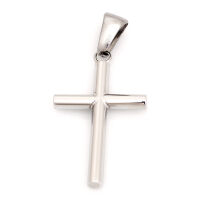 Stainless Steel Pendant – Fine Rose-Coloured Cross