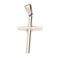 Stainless Steel Pendant – Fine Rose-Coloured Cross