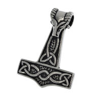 Stainless Steel Pendant – Thor’s Hammer with...