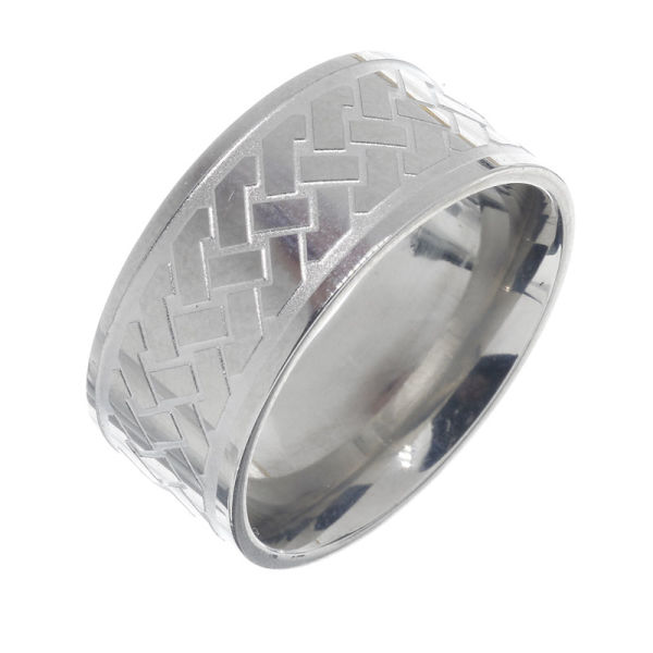 Stainless Steel Ring - Woven Pattern 58 (18,4 Ø) 8,4 US