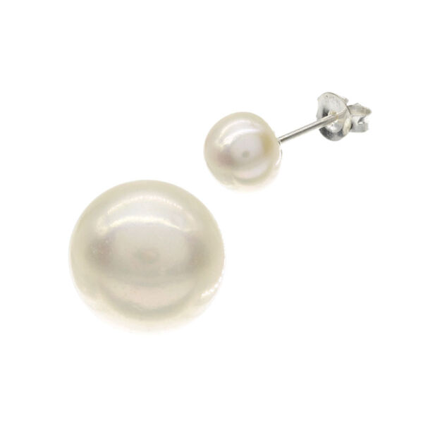 Silberohrstecker - Süßwasser-Perle 11mm