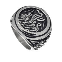 Stainless Steel Ring - Viking Ship 65 (20,7 Ø) 11,0 US