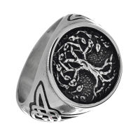 Stainless steel ring - Tree of Yggdrasil