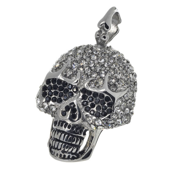 Stainless Steel Pendant - Skull "Rhinestone"