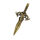 Stainless steel pendant - dagger "rams head"