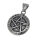 Stainless steel pendant - pentagram with a runes decorated edge