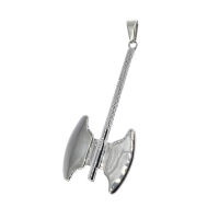 Stainless steel pendant - double axe