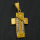 Stainless steel pendant - peace cross with gemstones -