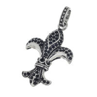 Stainless Steel Pendant "Charlie" with Fleur-de-Lys Lily