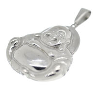 Stainless Steel Pendant - Laughing Budai Steel-46 mm