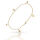 Stainless steel anklet - stars "Shelly" PVD - Gold