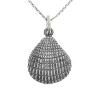 925 Sterling Silber Anhänger - Muschel...