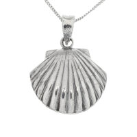 925 Sterling Silber Anhänger - Muschel...