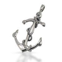 925 Sterling Silver Pendant - Anchor with rope...