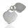 925 Sterling Silver Pendant - "Double Heart"