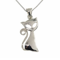 925 Sterling Silver Pendant - Cat "Shorty"