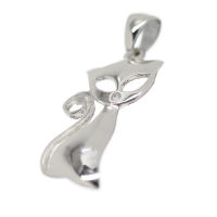 925 Sterling Silber Anhänger - Katze "Shorty"