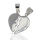 925 Sterling Silver Pendant - "Broken Heart"