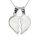 925 Sterling Silver Pendant - "Broken Heart"