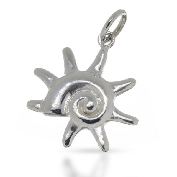 925 Sterling Silber Anhänger - "Sonnenspirale"