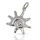925 Sterling Silber Anhänger - "Sonnenspirale"