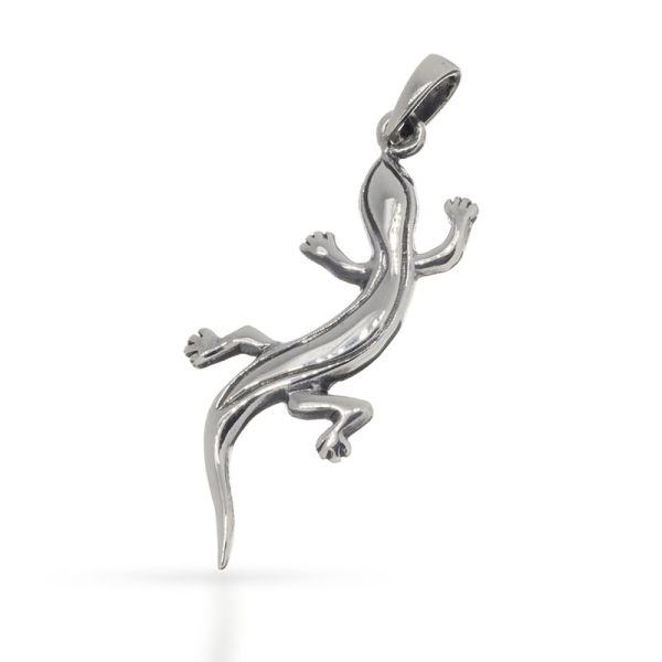 925 Sterling Silver Pendant - Gecko "Beans"