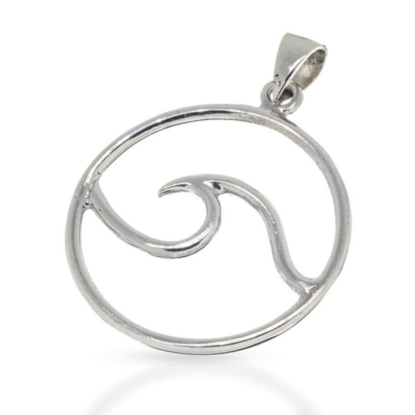 925 Sterling Silber Anhänger - Welle "Fluctus" 28 mm