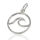 925 Sterling Silver Pendant - Wave 16 mm