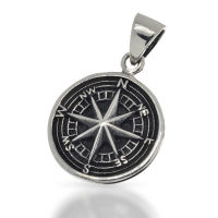 925 Sterling Silver Pendant - Compass "Circino"