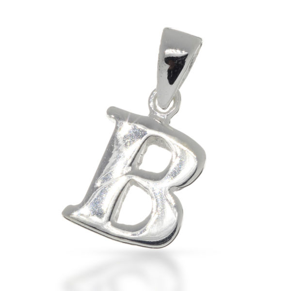 925 Sterling Silber Anhänger - Buchstaben Alphabet B