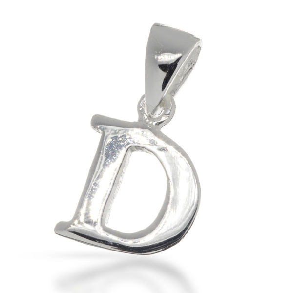 925 Sterling Silber Anhänger - Buchstaben Alphabet D