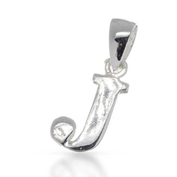 925 Sterling Silber Anhänger - Buchstaben Alphabet J