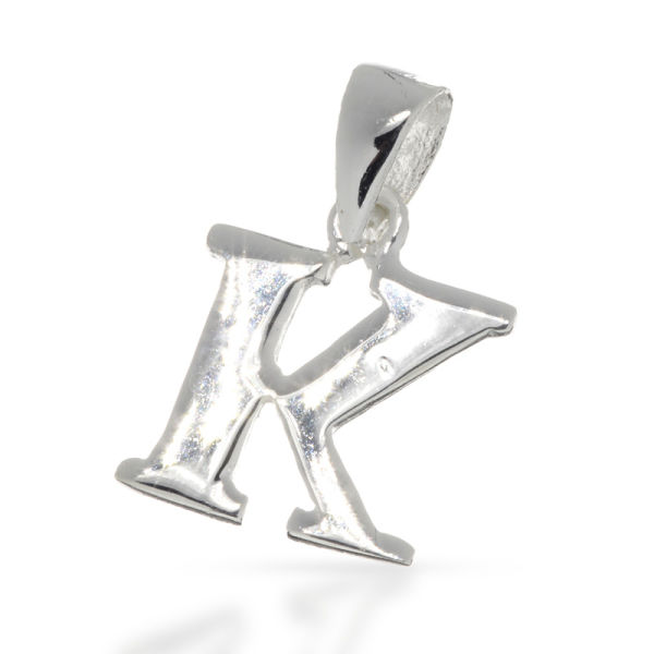 925 Sterling Silber Anhänger - Buchstaben Alphabet K