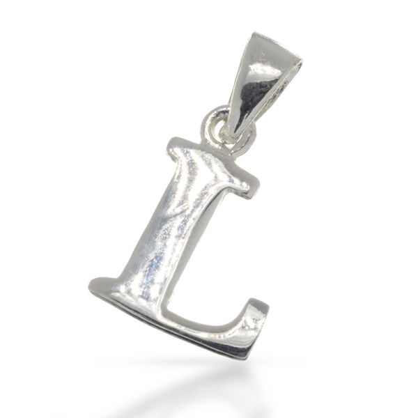 925 Sterling Silber Anhänger - Buchstaben Alphabet L