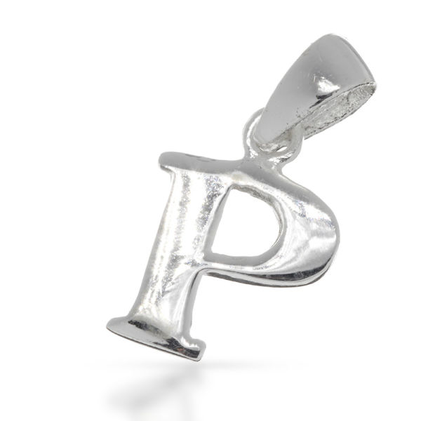 925 Sterling Silber Anhänger - Buchstaben Alphabet P